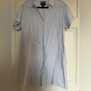 Tahari Light Blue Linen Dress